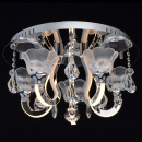 Chromowana, okrągła lampa sufitowa świecące ramiona LED RegenBogen Elegance 659011105