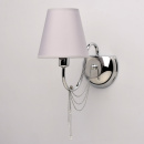 Chromowany kinkiet z kloszem i kryształami MW-LIGHT Elegance 684020701