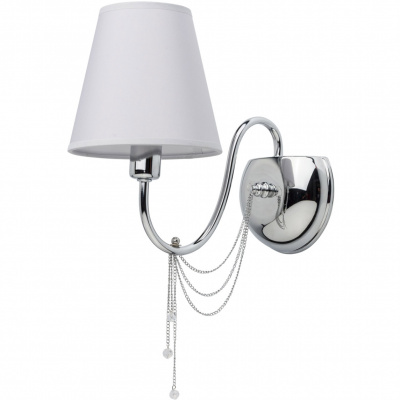Chromowany kinkiet z kloszem i kryształami MW-LIGHT Elegance 684020701