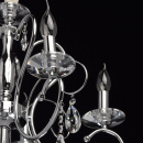 Chromowany żyrandol, regulowana wysokość, duże kryształy MW-LIGHT Crystal 373013205