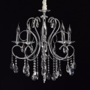 Chromowany żyrandol, regulowana wysokość, duże kryształy MW-LIGHT Crystal 373013205