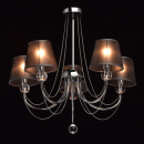 Chromowany żyrandol z czarnymi kloszami Federica MW-LIGHT Elegance 684010305