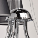 Chromowany żyrandol z czarnymi kloszami Federica MW-LIGHT Elegance 684010305