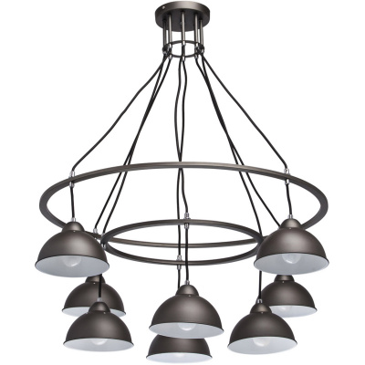 Ciemnoszary żyrandol na 8 żarówek do dużego pomieszczenia MW-LIGHT Loft - wycofa 696010808