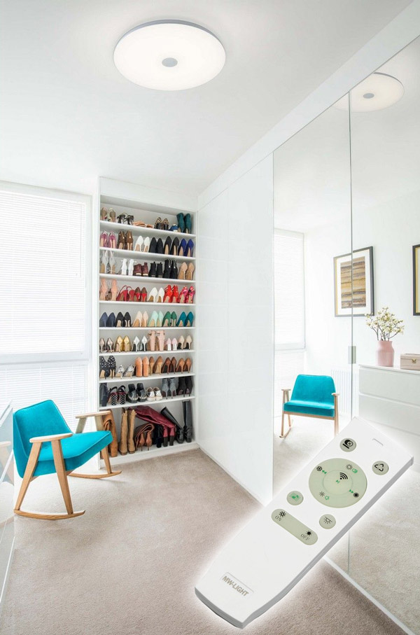 Plafon LED 60 cm z pilotem i aplikacją mobilną, głośnikiem i zmianą barwy DeMark