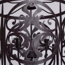 Czarna ażurowa lampa sufitowa w rustykalnym stylu 249017005