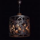 Czarna ażurowa lampa sufitowa w rustykalnym stylu 249017005