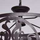 Czarna ażurowa lampa sufitowa w rustykalnym stylu 249017005