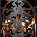 Czarna ażurowa lampa sufitowa w rustykalnym stylu 249017005