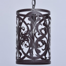 Czarna ażurowa lampa wisząca w rustykalnym stylu 249016801