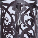 Czarna ażurowa lampa wisząca w rustykalnym stylu 249016801