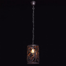 Czarna ażurowa lampa wisząca w rustykalnym stylu 249016801