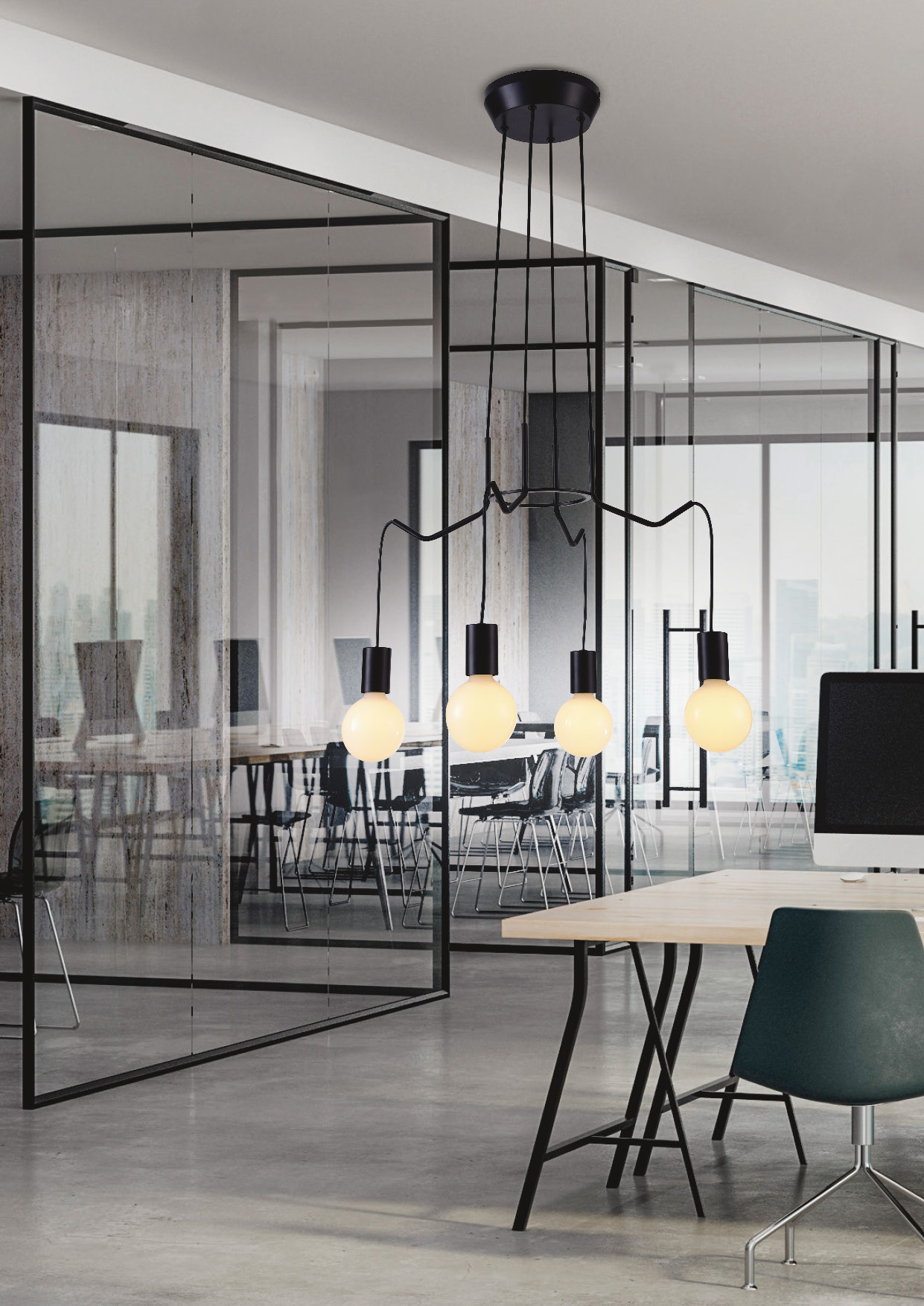 czarna-lampa-do-salonu-na-cztery-wiszace-zarowki-basso-candellux