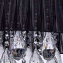 Czarna lampa sufitowa LED ze zdalnym sterowaniem i kryształami MW-LIGHT Elegance 465013714