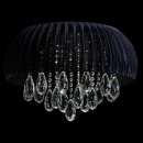 Czarna lampa sufitowa LED ze zdalnym sterowaniem i kryształami MW-LIGHT Elegance 465013714