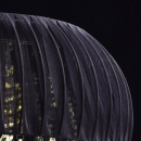 Czarna lampa sufitowa LED ze zdalnym sterowaniem i kryształami MW-LIGHT Elegance 465013714