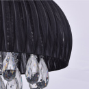 Czarna lampa sufitowa LED ze zdalnym sterowaniem i kryształami MW-LIGHT Elegance 465013714