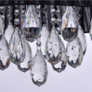 Czarna lampa sufitowa LED ze zdalnym sterowaniem i kryształami MW-LIGHT Elegance 465013714
