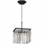 Czarna lampa wisząca z kryształów Vitaluce VE5128-1/1S