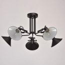 Czarne oświetlenie wiszące na 5 żarówek - regulowane klosze MW-LIGHT Loft 691010805