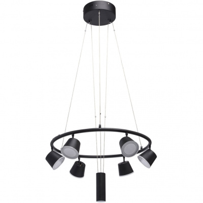 Czarne reflektory nad stół w jadalni - regulowana wysokość MW-LIGHT Techno 632015106