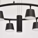 Czarne reflektory nad stół w jadalni - regulowana wysokość MW-LIGHT Techno 632015106