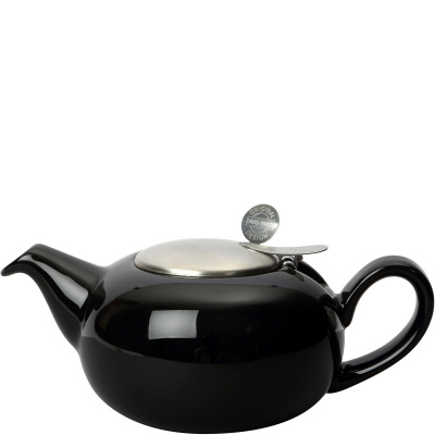 Czarny dzbanek do herbaty z filtrem 1,1 Litra Pebble London Pottery LP-17284112