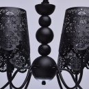 Czarny, metalowy żyrandol na 6 żarówek MW-LIGHT Elegance 472010906