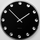 Czarny zegar ścienny Diamond ExitoDesign HS-422DM