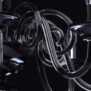 Czarny żyrandol w stylu dworkowym MW-LIGHT Elegance 483011008