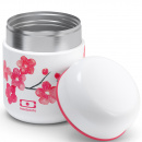 Damski termos na zupę 280 ml biały w czerwone kwiaty Blossom Monbento Capsule 25024002