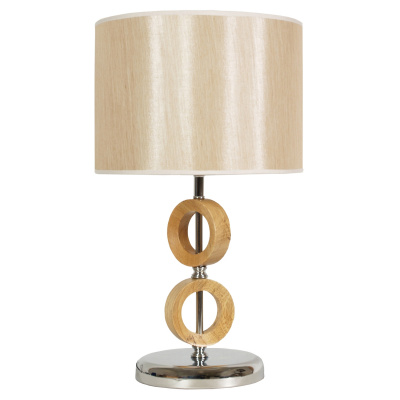 Dekoracyjna lampka gabinetowa, beżowy klosz Anello Candellux 41-01108