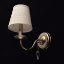 Delikatny kinkiet złoto-srebrny z beżowym abażurem MW-LIGHT Elegance 419021301