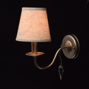 Delikatny kinkiet złoto-srebrny z beżowym abażurem MW-LIGHT Elegance 419021301