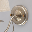 Delikatny kinkiet złoto-srebrny z beżowym abażurem MW-LIGHT Elegance 419021301