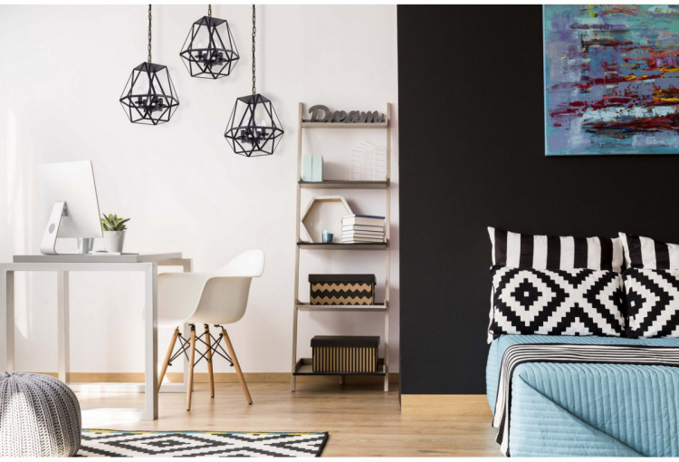 Lampa wisząca geometryczna - ażurowa konstrukcja DeMarkt Loft