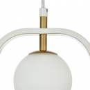 Designerska lampa wisząca biała kula w ramce Avola Maytoni Modern MOD431-PL-01-WG