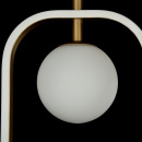 Designerska lampa wisząca biała kula w ramce Avola Maytoni Modern MOD431-PL-01-WG
