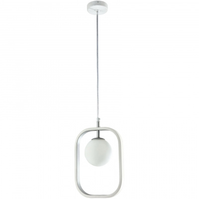 Designerska lampa wisząca kula w ramce Avola Maytoni Modern MOD431-PL-01-WS