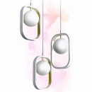 Designerska lampa wisząca kula w ramce Avola Maytoni Modern MOD431-PL-01-WS