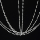 Designerska lampa wisząca LED, czarna, wykończona chromowanymi koralikami 412010401