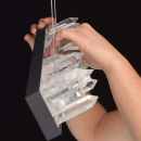 Designerska Lampa wisząca LED dekor imitujący kryształ górski RegenBogen Loft 690010101