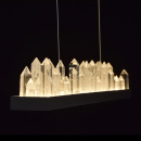Designerska Lampa wisząca LED dekor imitujący kryształ górski RegenBogen Loft 690010101