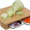 Deska do krojenia bambusowa ze stalowymi tackami 46x35 cm Zassenhaus ZS-054330