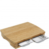 Deska do krojenia bambusowa ze stalowymi tackami 46x35 cm Zassenhaus ZS-054330