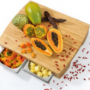 Deska do krojenia bambusowa ze stalowymi tackami 46x35 cm Zassenhaus ZS-054330