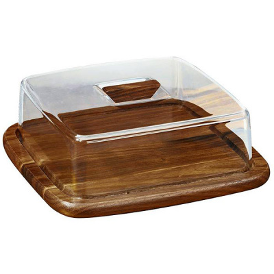 Deska do sera z pokrywką kwadratowa Zassenhaus akacja ZS-055672