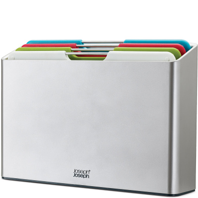 Deski kuchenne do krojenia w srebrnym stojaku Folio Joseph Joseph L 60185