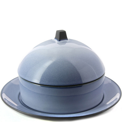 Dim Sum porcelanowe naczynie z pokrywką porcelanowe Equinoxe Revol niebieskie RV-649524-1