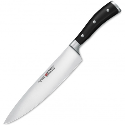 Długi nóż dla szefa kuchni 16 cm Wusthof Classic Ikon czarna rączka W-1040330126